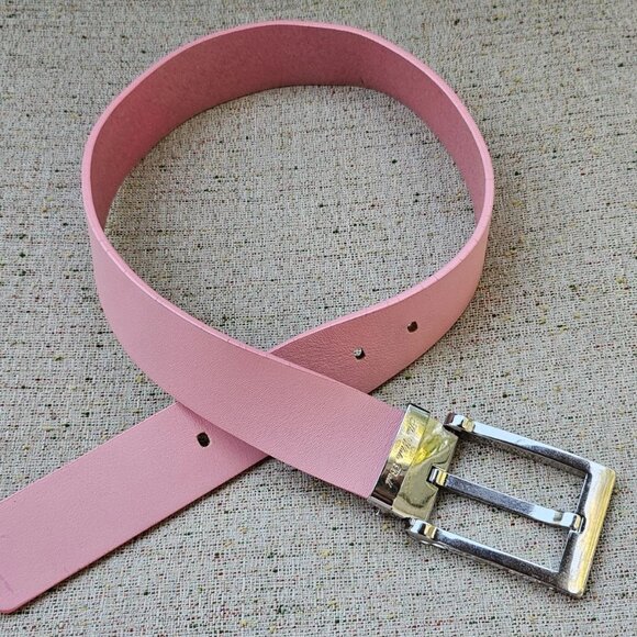 The White Ball Women Belt Italian Genuine Leather Pink Waistband Size S 24-25 in main image 6